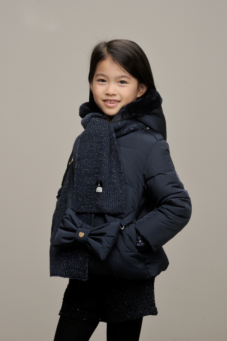 BABS short coat with bow-bag