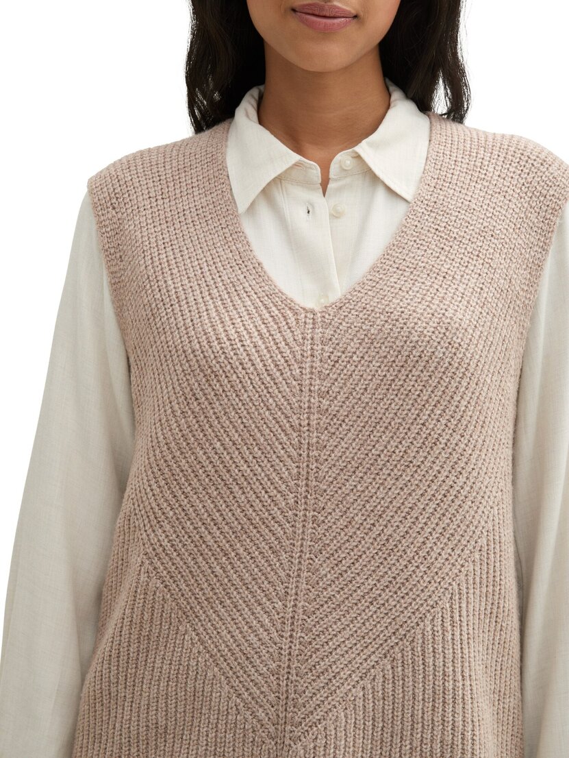 1044110 knit half cardigan vest