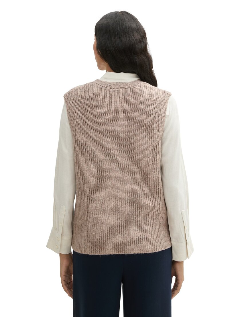 1044110 knit half cardigan vest