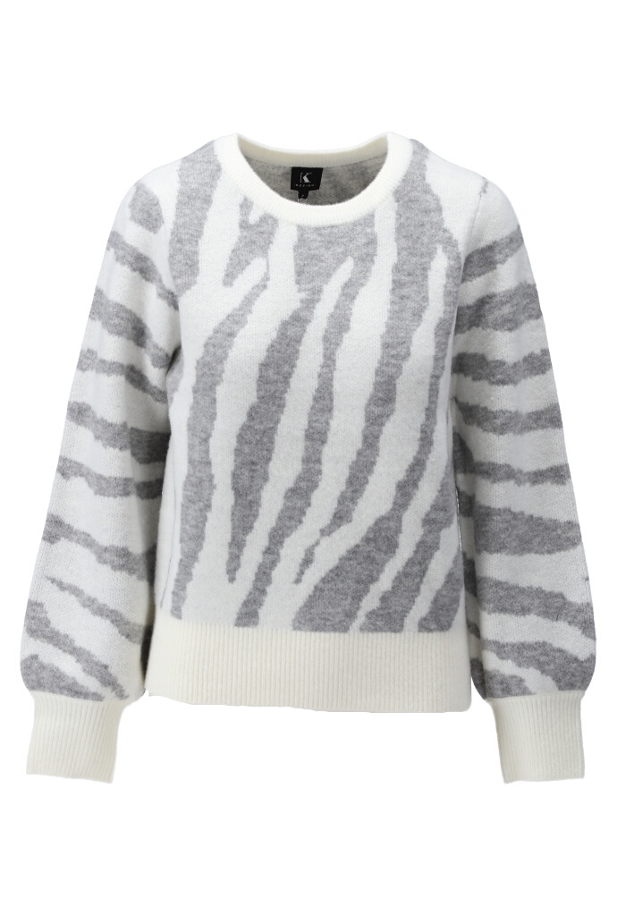 Crew neck sweater with pattern