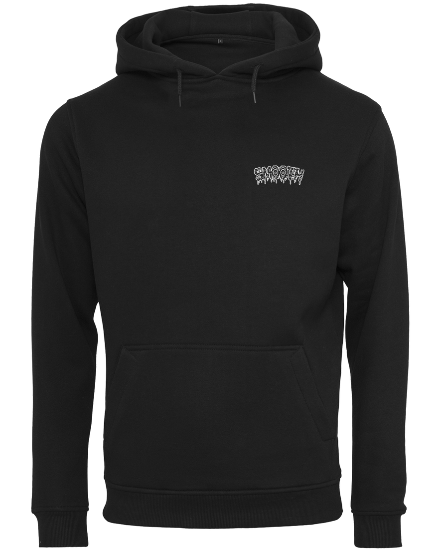 BLACK KIDS HOODIE / S DRIP WHITE FRONT + BACK