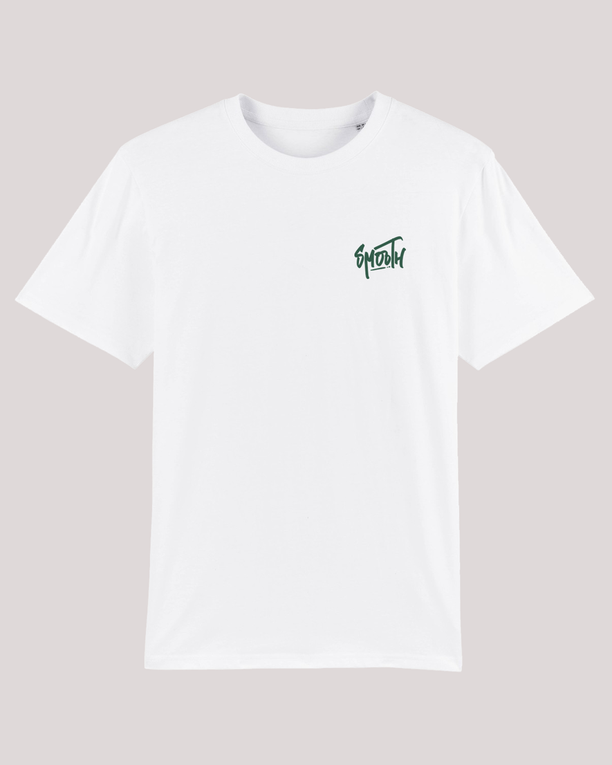 BOTTLE GREEN T / DICE WHITE FRONT