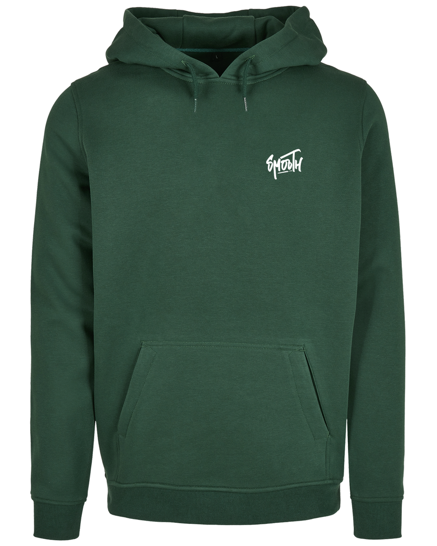 DARK GREEN KIDS HOODIE / S DAINTY WHITE FRONT