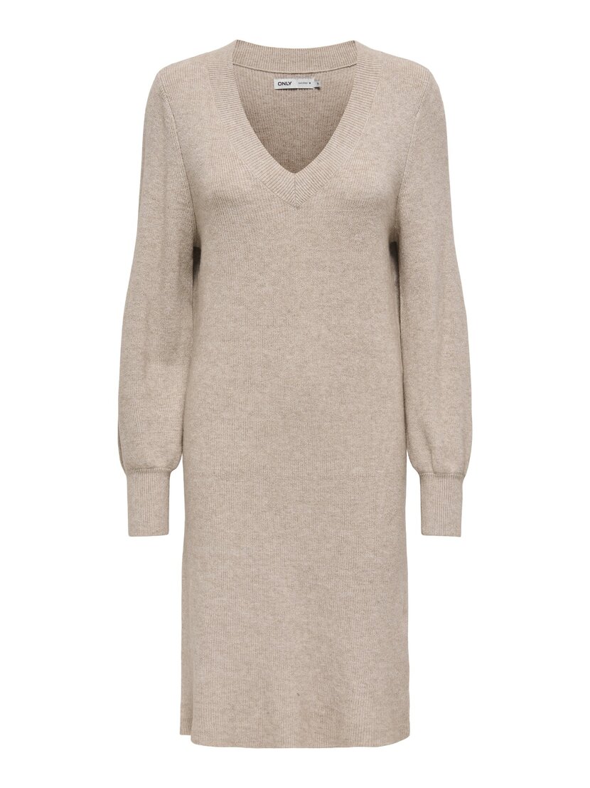 ONLKATIA LS V-NECK DRESS NCA KNT