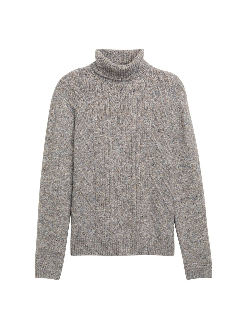 1044484 cosy cable turtleneck knit