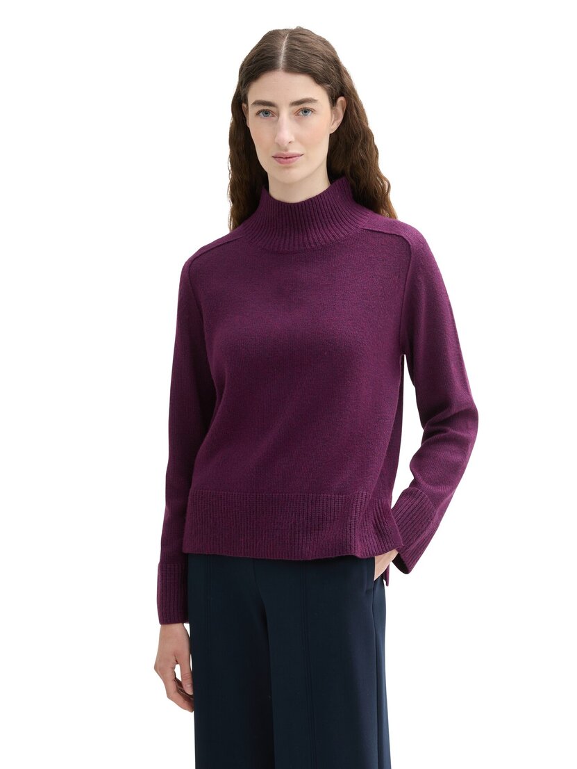 1042983 knit cosy mock-neck