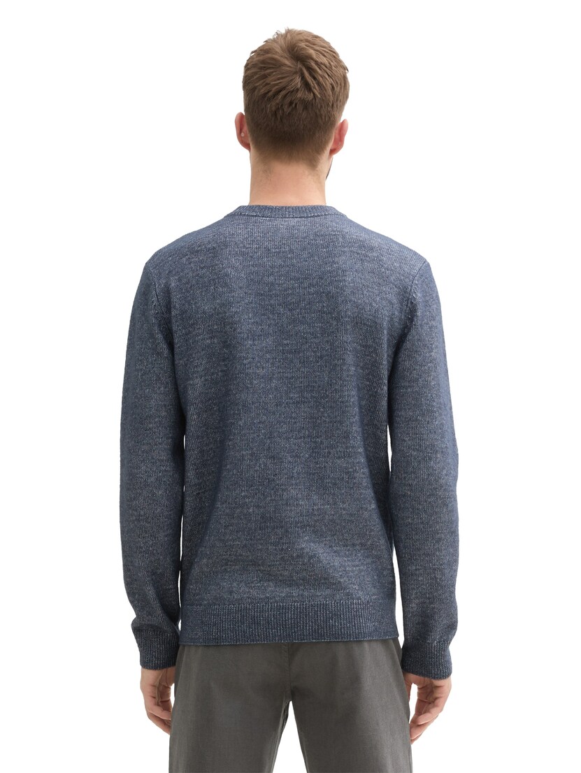 1043348 cosy colorblock crewneck knit