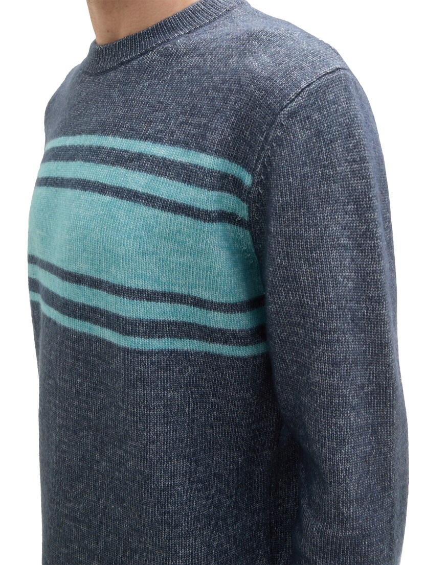 1043348 cosy colorblock crewneck knit