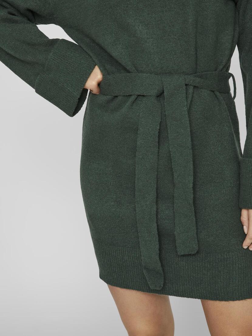 VIROLFIE L/S TIE BELT KNIT DRESS -  NOOS