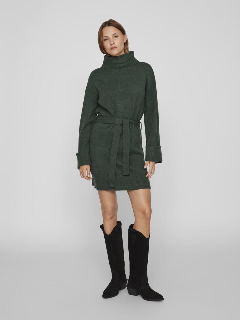 VIROLFIE L/S TIE BELT KNIT DRESS -  NOOS