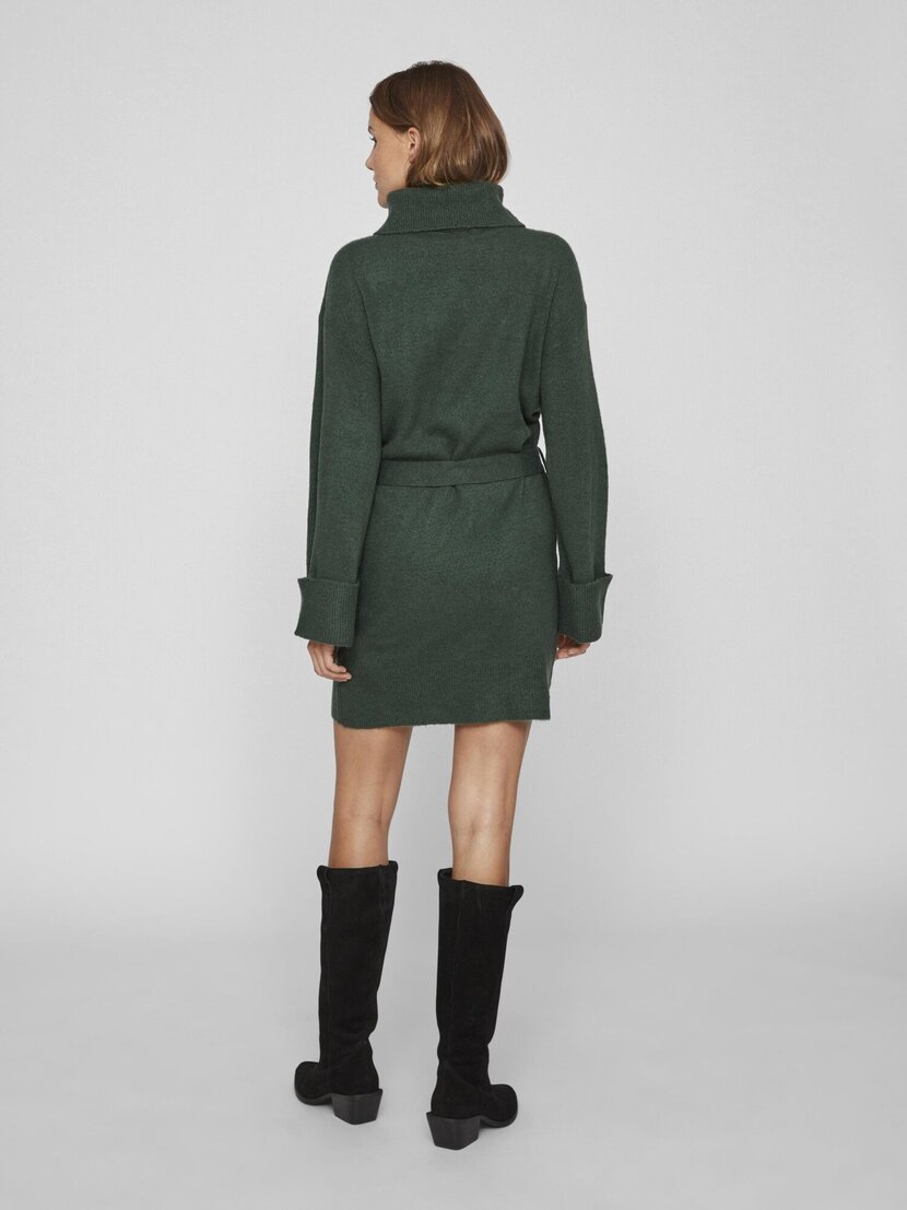 VIROLFIE L/S TIE BELT KNIT DRESS -  NOOS