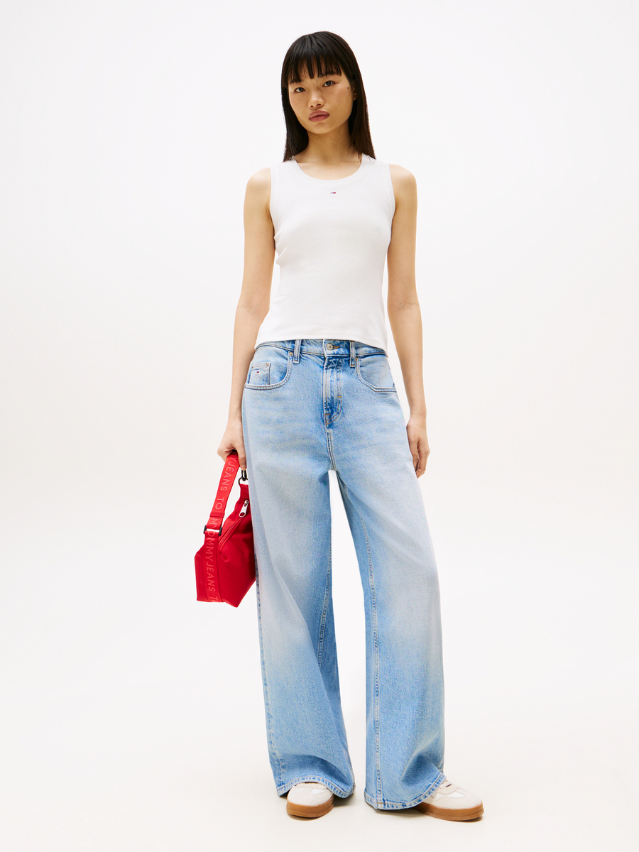 Top van het merk Tommy Jeans in het Ecru