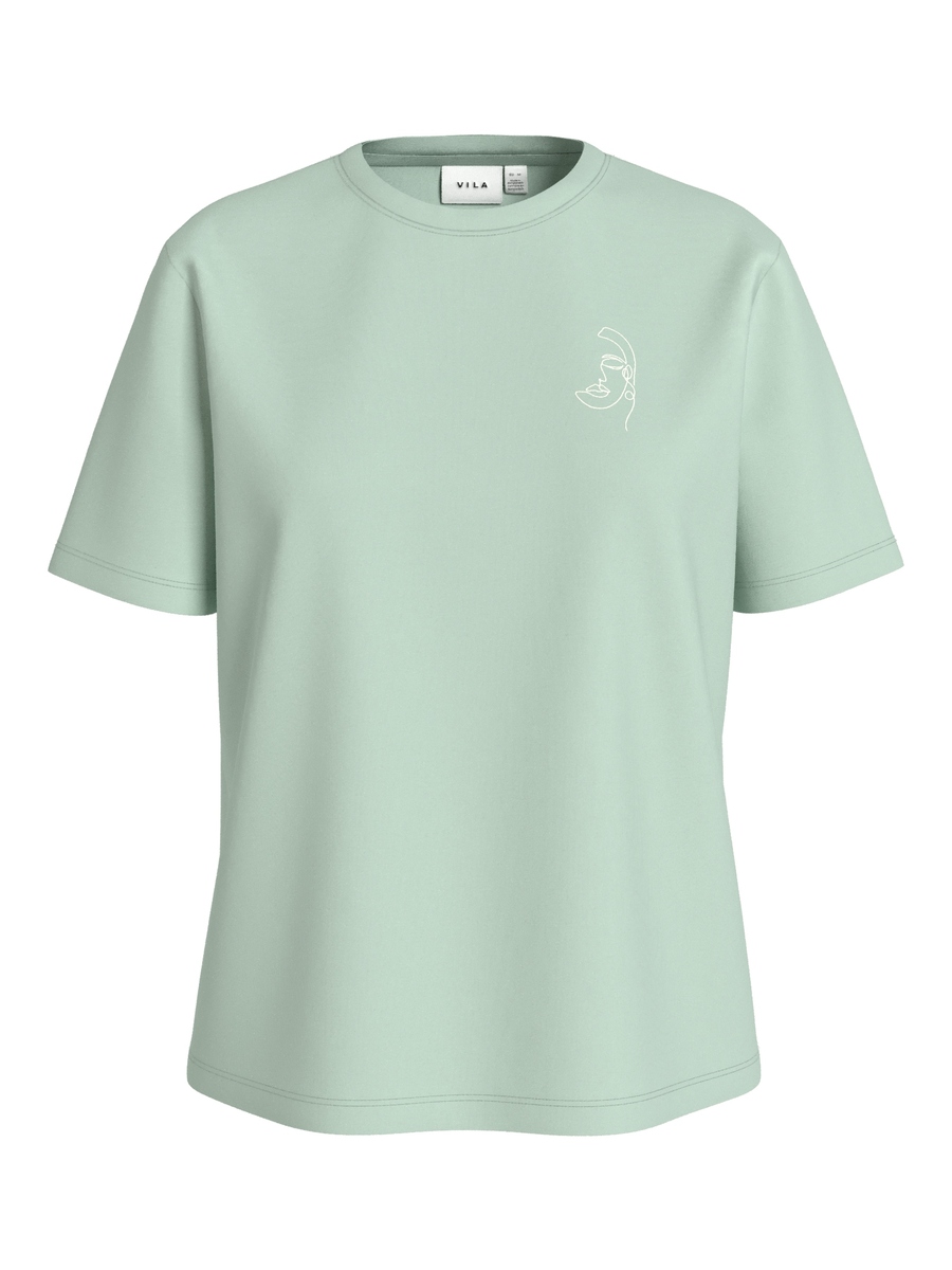 T-shirt van het merk Vila in het Groen