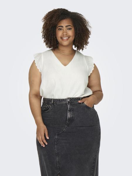 Afbeelding voor product Top van het merk Only Carmakoma in het Beige