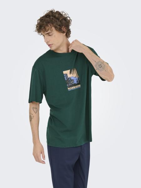 Afbeelding voor product T-shirt van het merk Only & Sons in het Groen