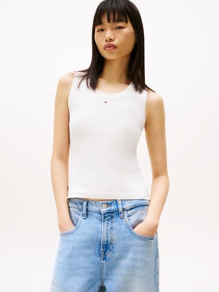 Afbeelding voor product Top van het merk Tommy Jeans in het Ecru