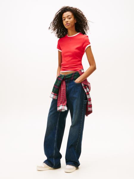 Afbeelding voor product T-shirt van het merk Tommy Jeans in het Rood