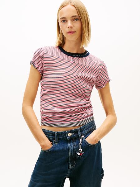 Afbeelding voor product T-shirt van het merk Tommy Jeans in het Rood