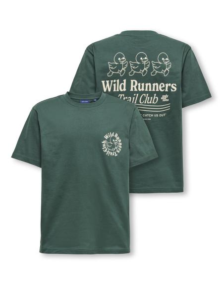 Afbeelding voor product T-shirt van het merk Only & Sons Junior  in het Groen