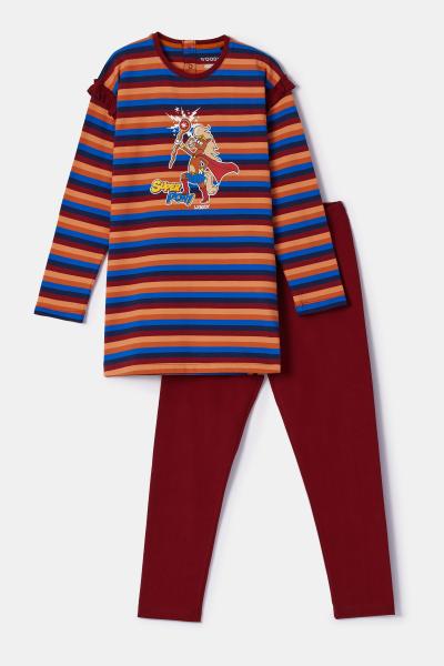 Afbeelding voor product Pyjama van het merk Woody in het Bordeaux