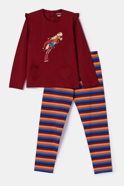 Afbeelding voor product Pyjama van het merk Woody in het Rood