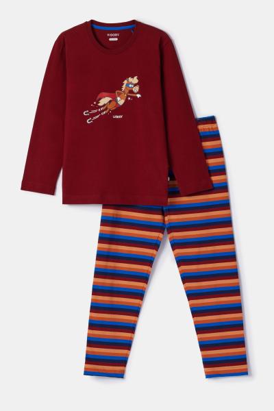 Afbeelding voor product Pyjama van het merk Woody in het Rood