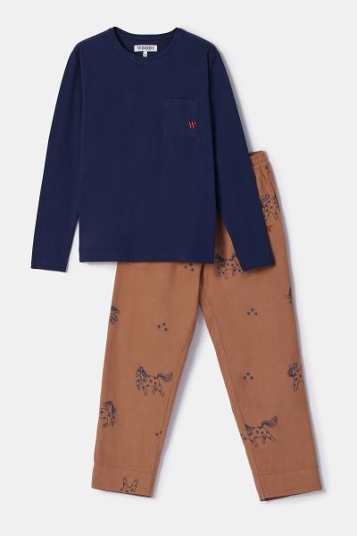 Afbeelding voor product Pyjama van het merk Woody in het Marine