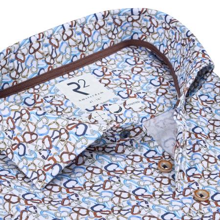 Afbeelding voor product Hemd van het merk R2 Amsterdam in het Blauw