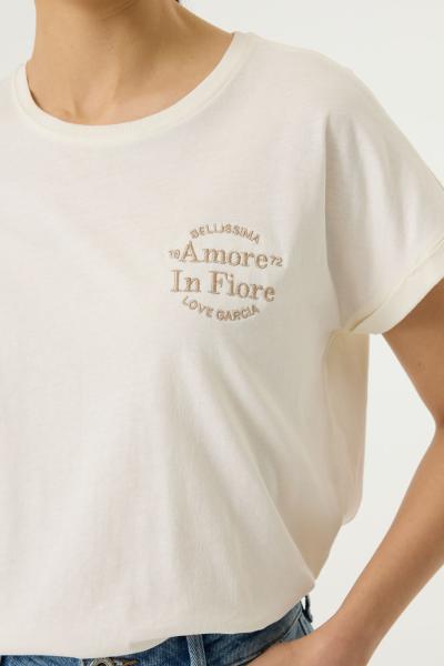 Afbeelding voor product T-shirt van het merk Garcia in het Ecru