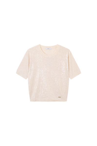 Afbeelding voor product T-shirt van het merk Vila Joy in het Beige