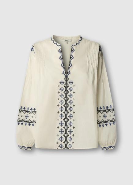 Afbeelding voor product Bloes van het merk Pepe Jeans in het Ecru