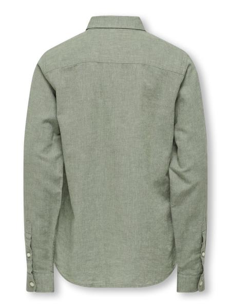 Afbeelding voor product Hemd van het merk Only & Sons Junior  in het Kaki