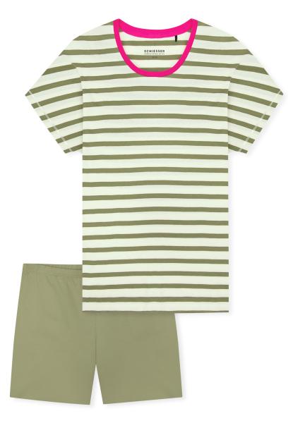 Afbeelding voor product Pyjama van het merk Schiesser in het Groen