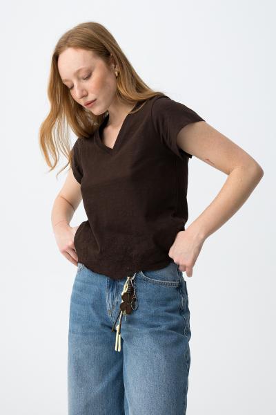 Afbeelding voor product T-shirt van het merk Tiffosi in het Bruin