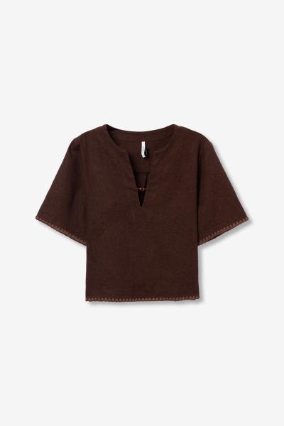 Afbeelding voor product Bloes van het merk Tiffosi in het Bruin