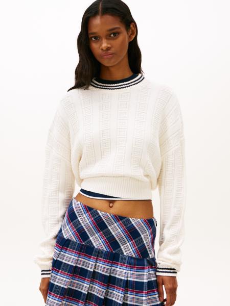 Afbeelding voor product Pull van het merk Tommy Jeans in het Wit