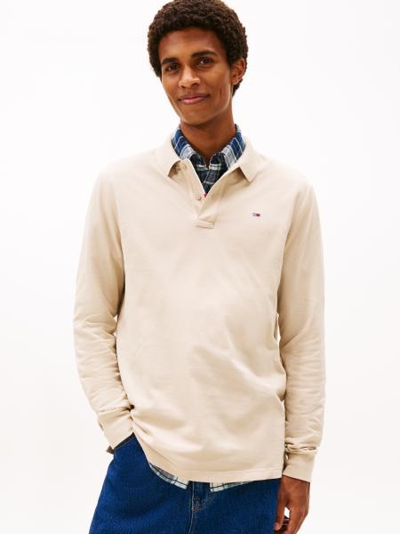 Afbeelding voor product Polo van het merk Tommy Jeans in het Beige