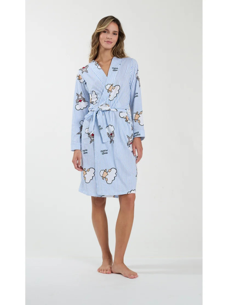 Afbeelding voor product Badjas van het merk Happy People in het Blauw