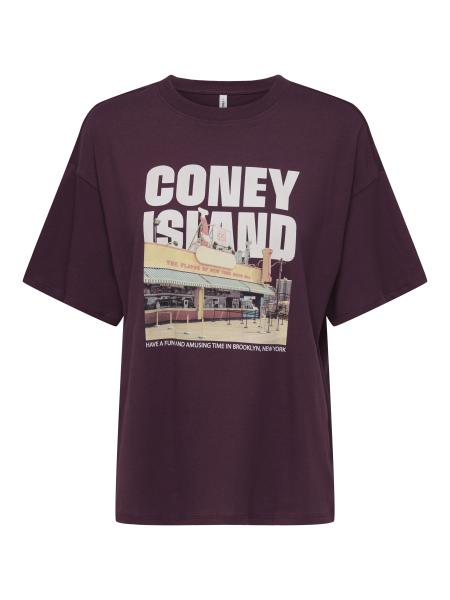 Afbeelding voor product T-shirt van het merk Only in het Bordeaux