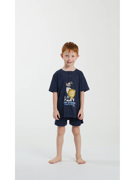 Afbeelding voor product Pyjama van het merk Happy People in het Marine