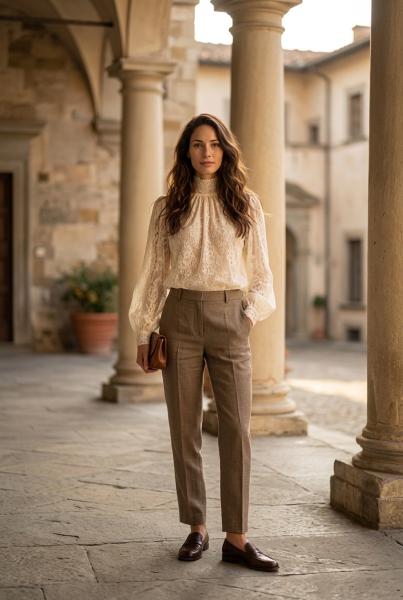 Afbeelding voor product Bloes van het merk Rinascimento in het Ecru