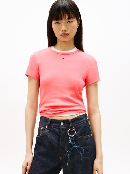 Afbeelding voor product T-shirt van het merk Tommy Jeans in het Roze