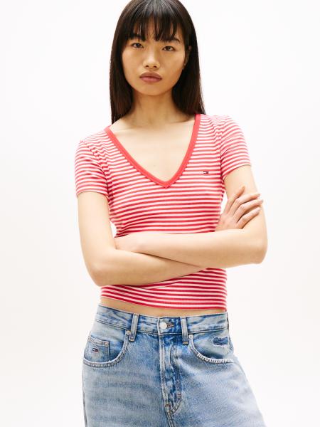 Afbeelding voor product T-shirt van het merk Tommy Jeans in het Rood