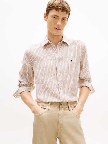 Afbeelding voor product Hemd van het merk Tommy Hilfiger in het Beige