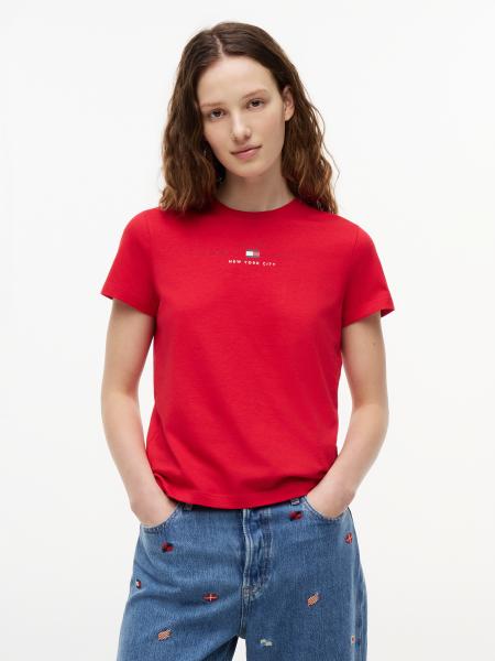 Afbeelding voor product T-shirt van het merk Tommy Jeans in het Rood