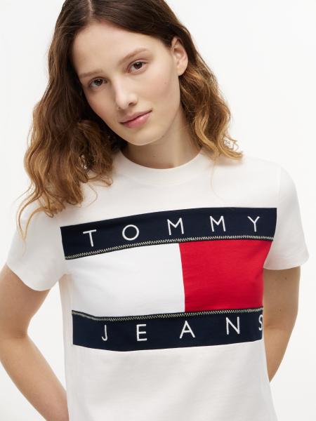 Afbeelding voor product T-shirt van het merk Tommy Jeans in het Wit