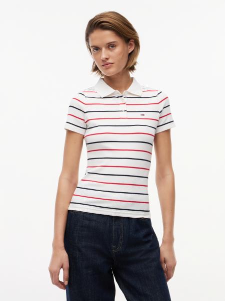 Afbeelding voor product Polo van het merk Tommy Jeans in het Wit