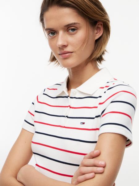 Afbeelding voor product Polo van het merk Tommy Jeans in het Wit