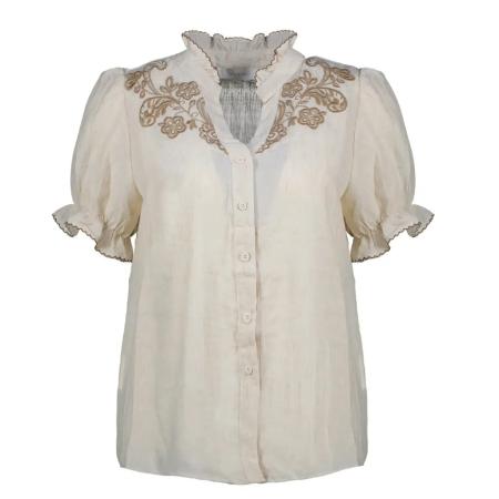 Afbeelding voor product Bloes van het merk Amelie & Amelie in het Beige