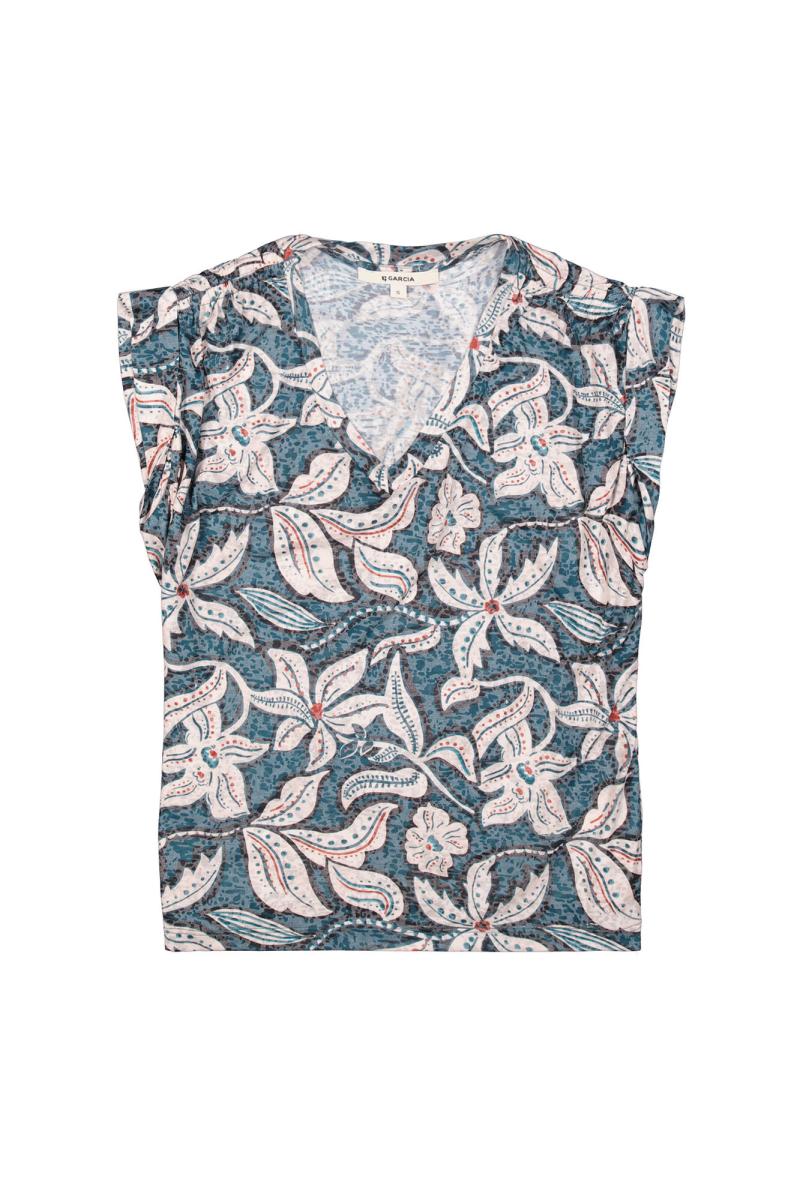 Afbeelding voor product T-shirt van het merk Garcia in het Blauw